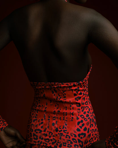 LEAPORD STRING TOP/ ARM WARMERS SET